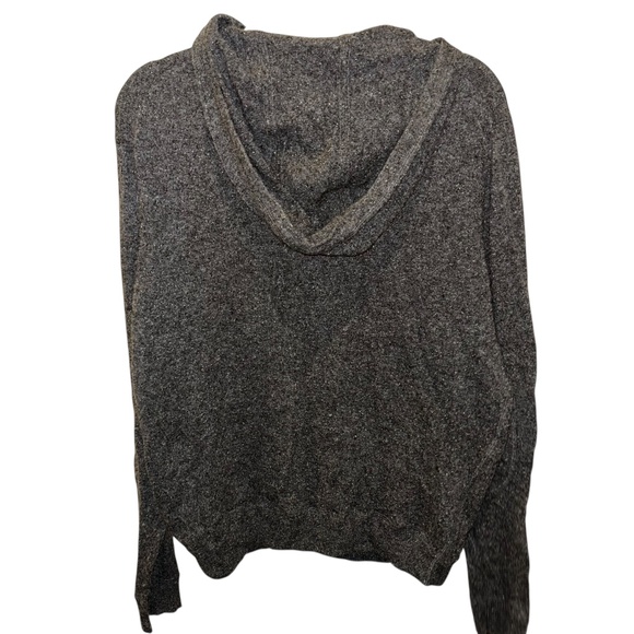 vince marled gray wool nylon silk Angora sweatshirt style hoodie sweater L - Picture 3 of 5